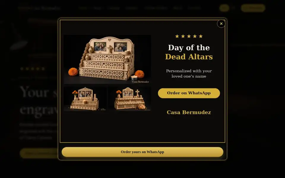 Casa Bermudez website screenshot